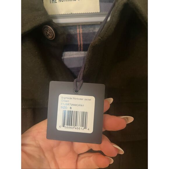 Brightside Flannel Lined Workwear Jacket in Green NEW NWT - Picture 6 of 9